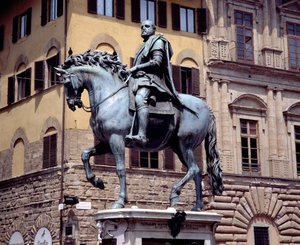 I. Cosimo, Toszkána nagyhercegének (1541-87) lovas szobra 1587-93 (bronz) (lásd még: 97649)